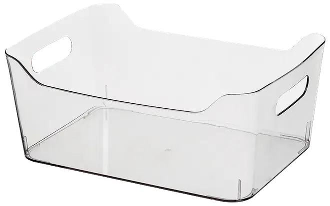 Förvaringslåda klar plast L