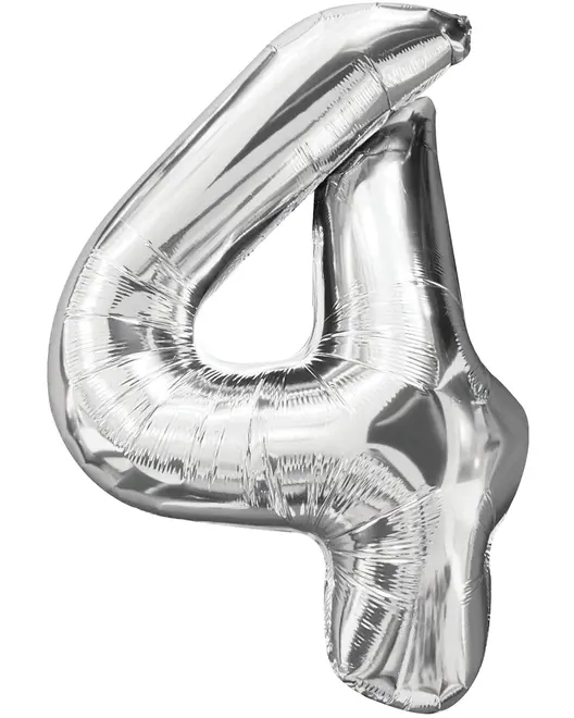 Folieballong Silver 86 cm - Nr 4
