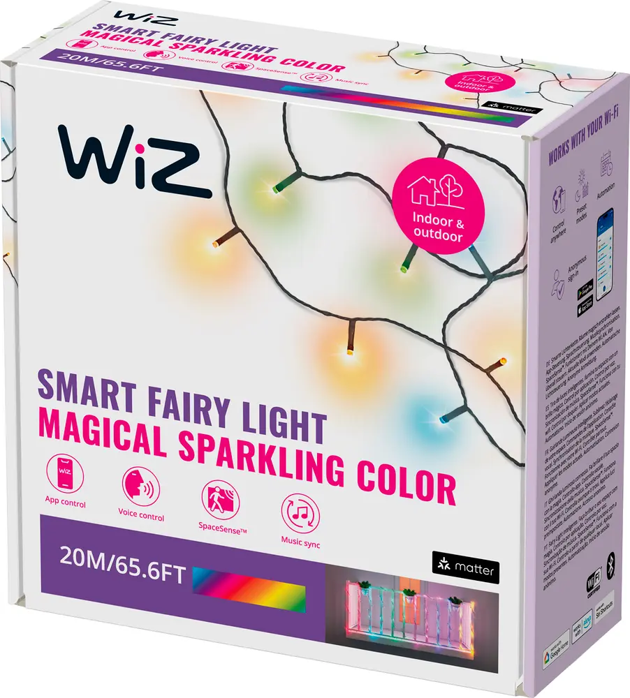 WiZ Smart Fairy Light Lyskæde - 20 meter billede 2