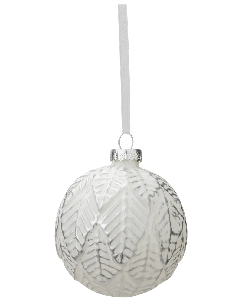 Julgranskula i glas 4 st - Silver