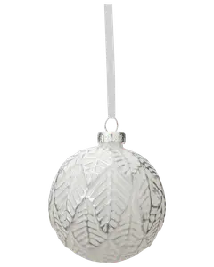 Julgranskula i glas 4 st - Silver
