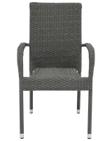 CADIZ stapelbar stol i rotting - grå