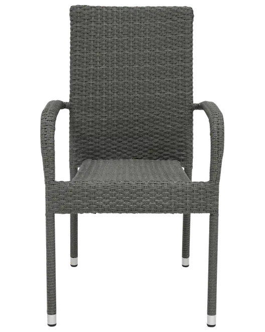 CADIZ stapelbar stol i rotting - grå