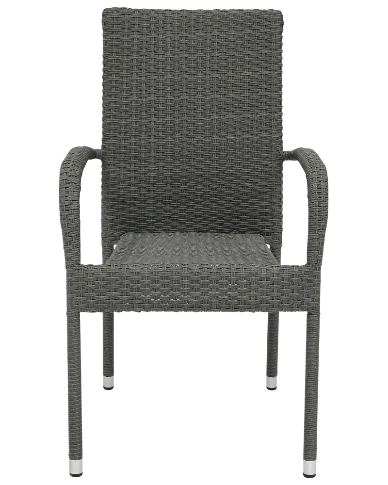 CADIZ stapelbar stol i rotting - grå