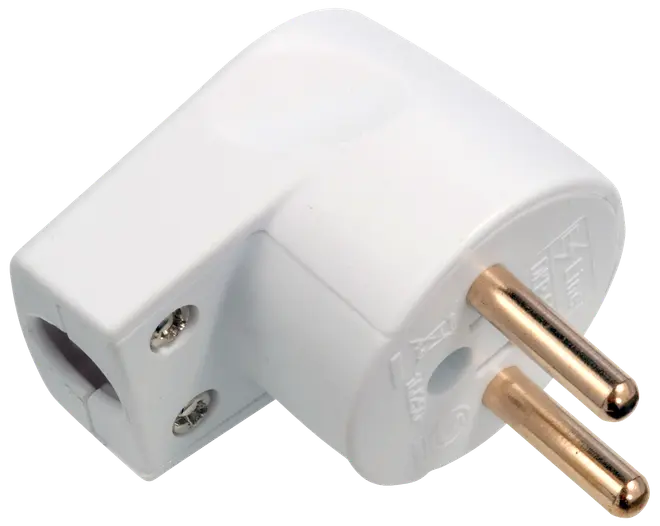 Vinkelstikprop rund uden jord - hvid