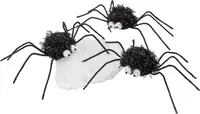 Halloween Spindel 3 st. med spindelväv
