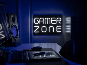 Neonskylt Gamer Zone H. 28 x B. 41 cm