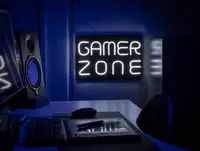 BRIGHT DESIGN Neonskilt Gamer Zone H. 28 x B. 41 cm