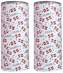 Bordbombe med flag 15 cm 2-pak
