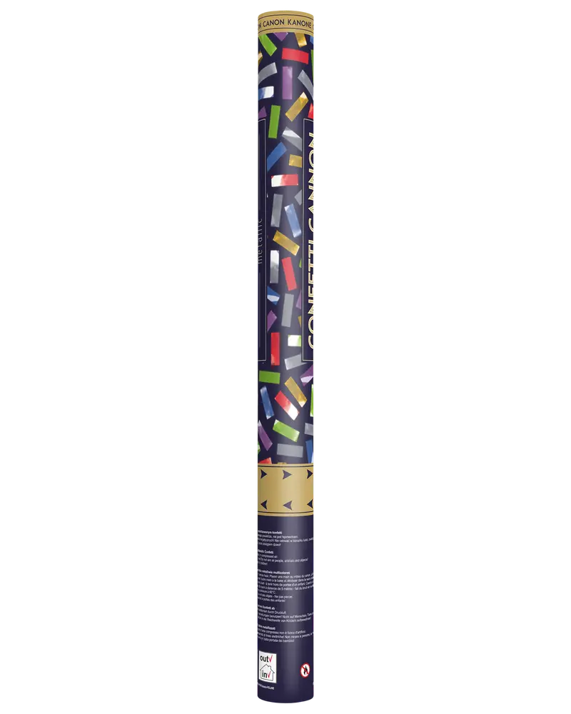 Konfettirör 60 cm - flerfärgad