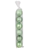  Julgranskulor Ø7 cm 6-pack - Ljusgrön