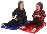 Pulka med broms blå