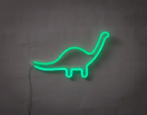 Neonskylt Dinosaurie H. 23 x B. 30 cm