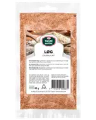 60g förpackning Taste Nature lökgranulat, finmald, i återförslutningsbar transparent påse med produktetikett och ingredienslista på framsidan.