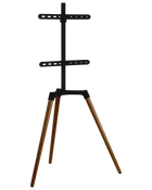SINOX TV stander 50"-65" - mørkt træ/sort