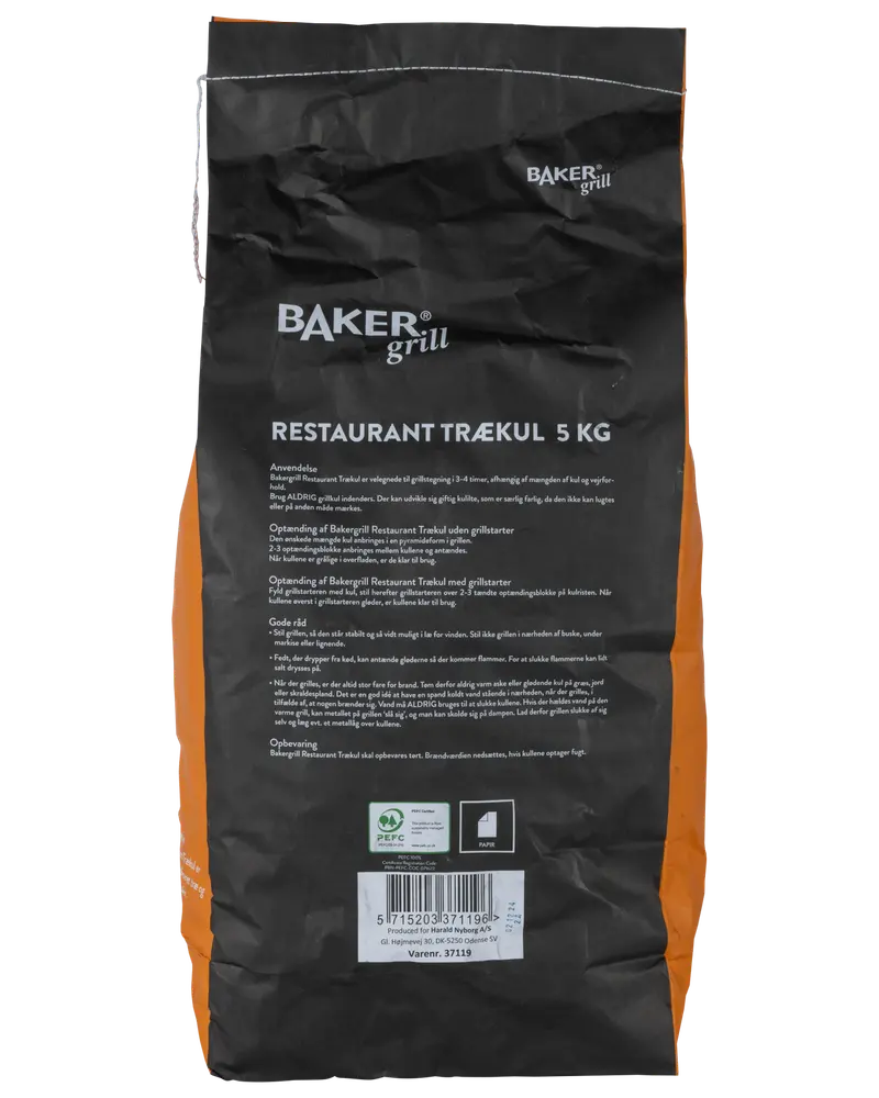 BAKERgrill Grillkol restaurang 5 kg