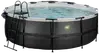 EXIT TOYS Pool Ø427x122cm med pumpe og skærm - Sort
