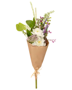 Bukett med konstgjorda blommor - vit