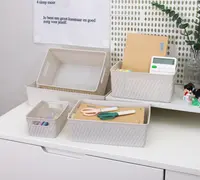 Förvaringskorg plast 24x10 grå