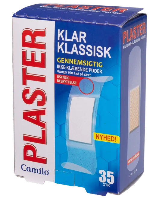 Plaster i forskellige størrelser