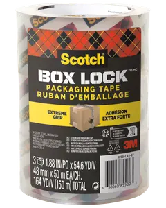 Scotch® Box Lock™ Emballagetape 48 mm x 50 meter 3-pak