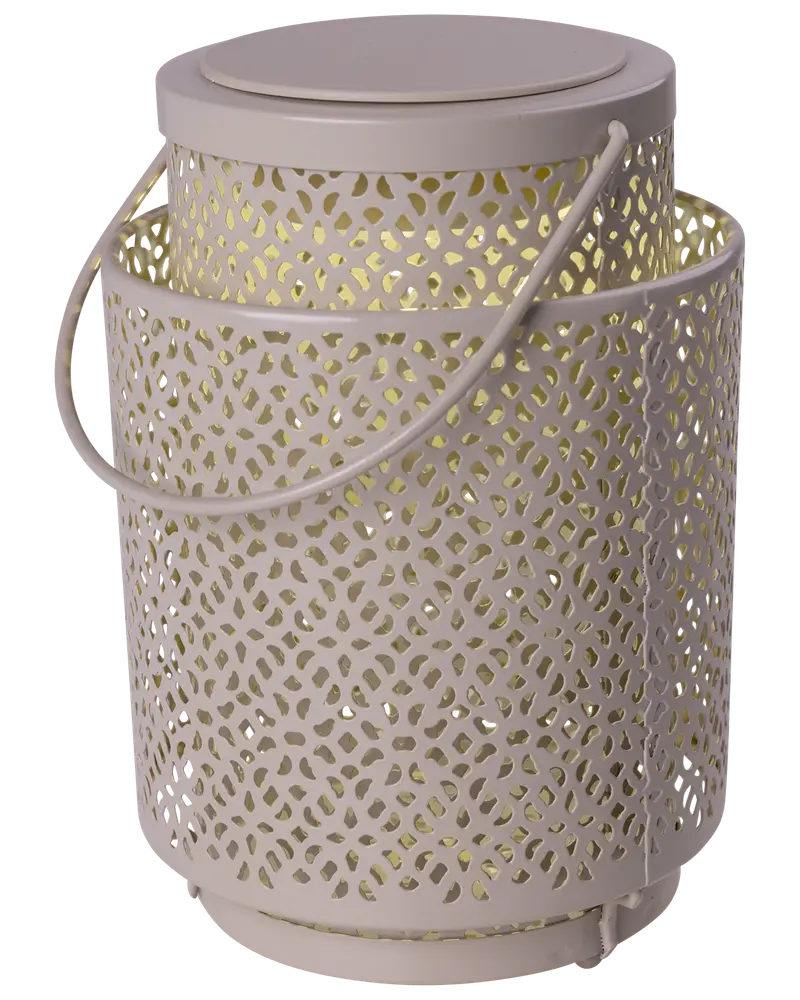 Lykta med mönster - H17 cm