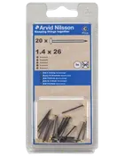 Arvid Nilsson Søm mess.hoved 1,4 x 26 mm 20-pak