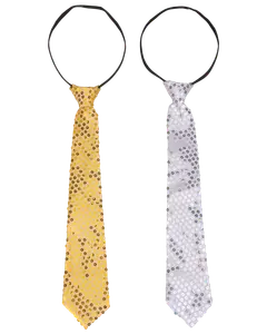 Slipsar med paljetter – olika färger