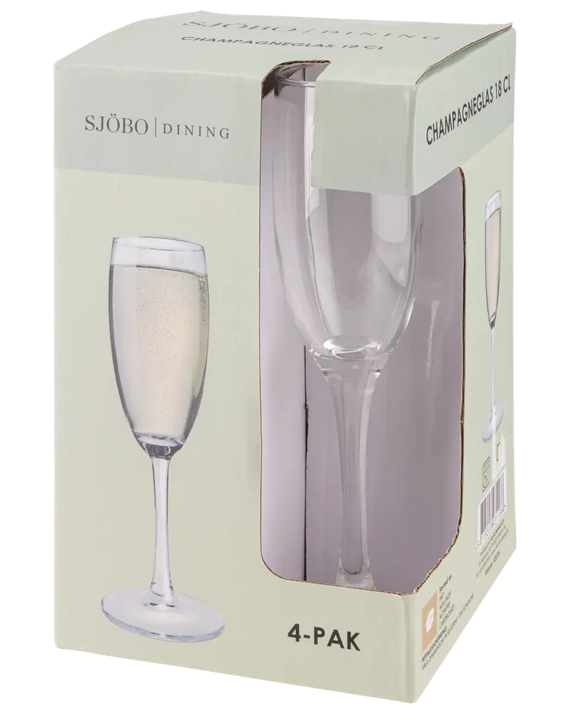 Champagneglas 18 cl 4-pak