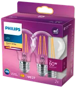 PHILIPS LED normallampa 7W E27 2-pack