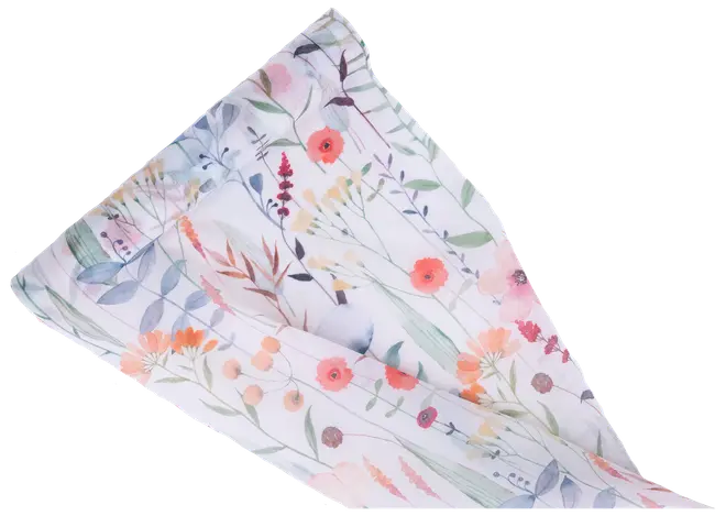 Bordløber 28 x 300 cm - Blomsterprint 