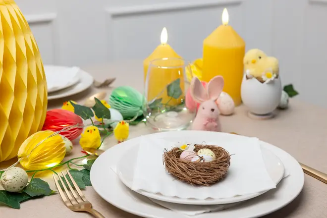 Påskägg i rede 3-pack