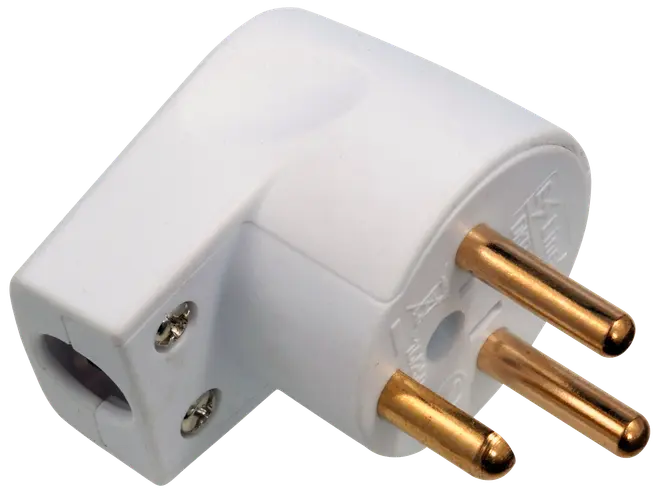 Vinkelstikprop rund med jord - hvid