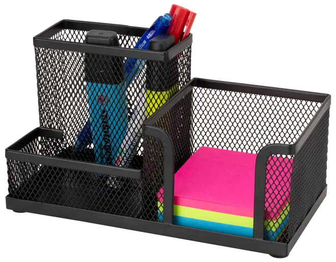 Penneholder med plads til memoblok