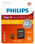 PHILIPS Micro SDXC kort - 32GB med SD adapter