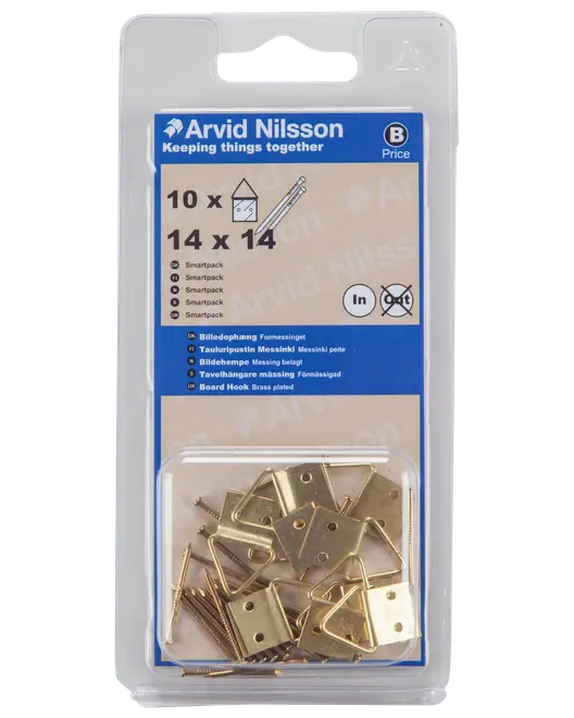 Tavelhängare mässing 10 st