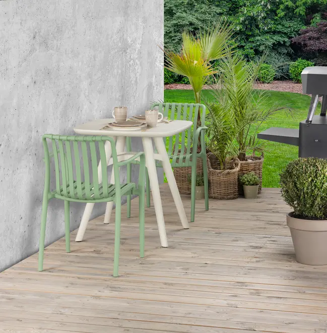 Cafébord 71 x 71 cm - vit