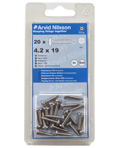 Arvid Nilsson Pladeskrue A4 4,2 x 19 mm 20-pak