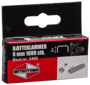 Häftklammer 6 mm 1000 st/pkt