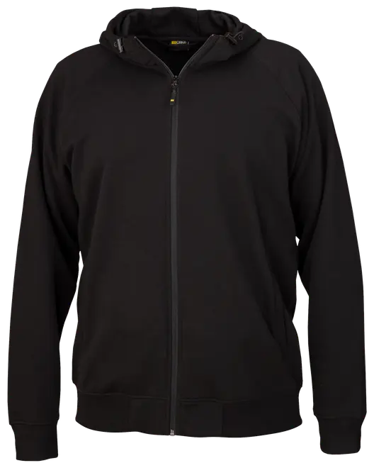 Hoodie med lynlås - Sort