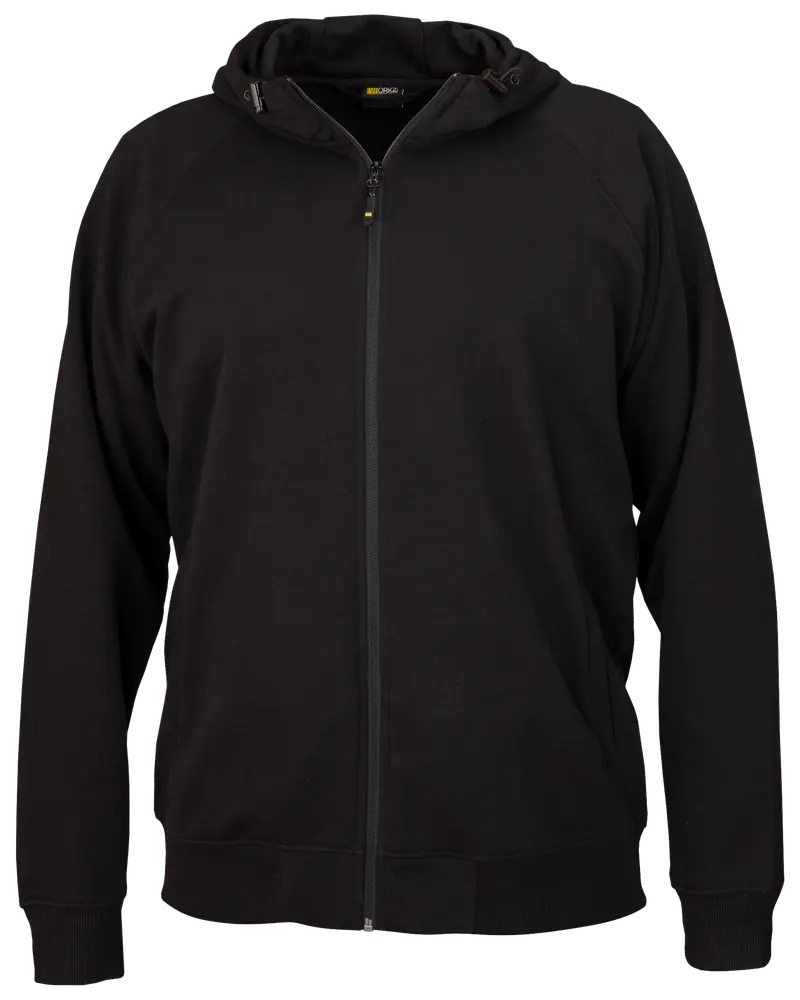 Hoodie med dragkedja - Svart