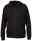 Hoodie med dragkedja - Svart