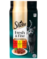 SHEBA Vådfoder 6 x 50 g - Okse, lam og kylling