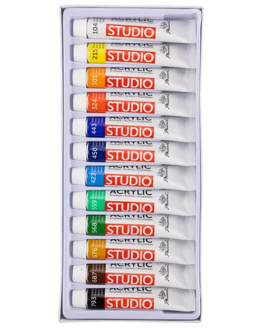 Akrylfarvesæt - 12 ml
