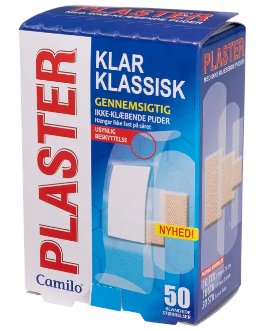 Plaster i forskellige størrelser