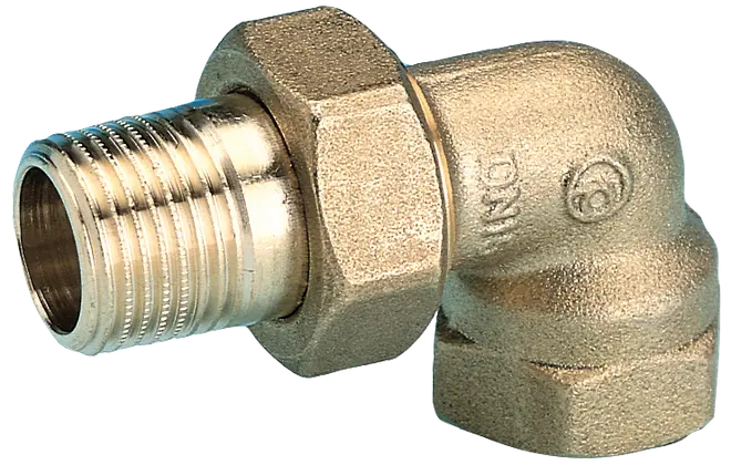 Radiatorforskruning 1/2'' vinkel - messing