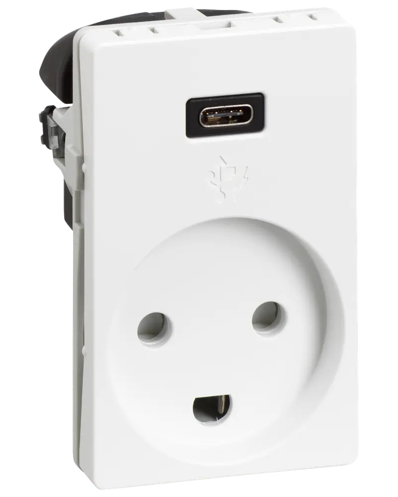 Fuga stikkontakt 1½ modul USB-C