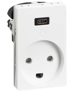 Fuga stikkontakt 1½ modul USB-C