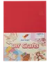 Ever Bright DIY Crafts-kit med rött omslag, dekorerat med illustrationer av konstmaterial, färgpennor, papper och en nalle, perfekt för kreativa pysselprojekt.