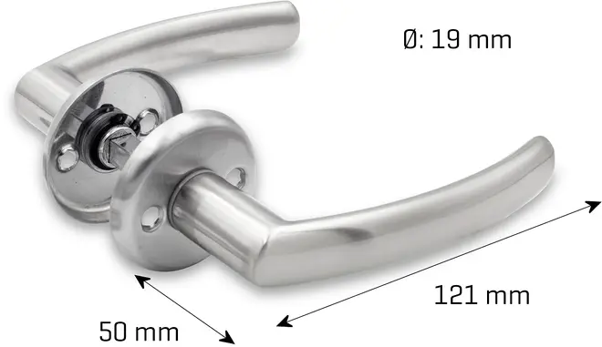 Dörrhandtag aluminium 19 mm - Libra